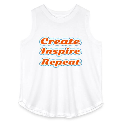 Create, Inspire, Repeat — Artist Life Script - Women's Curvy Relaxed Tank Top