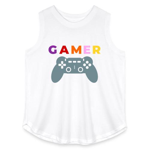 Colorful Gamer Controller Graphic - Women's Curvy Relaxed Tank Top
