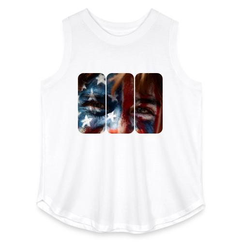 USA: Stars in Their Eyes - Women's Curvy Relaxed Tank Top