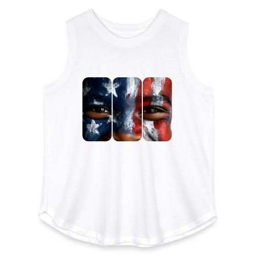 USA: Three Panels of Pride - Women's Curvy Relaxed Tank Top