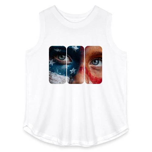 USA: Star-Spangled Glance - Women's Curvy Relaxed Tank Top