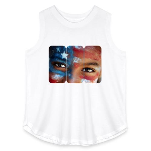 USA: Eyes of the Flag - Women's Curvy Relaxed Tank Top