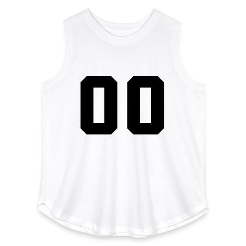 Varsity 00 Athletic Number Design - Women's Curvy Relaxed Tank Top