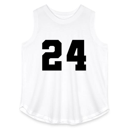 Varsity Number 24 College Font - Women's Curvy Relaxed Tank Top
