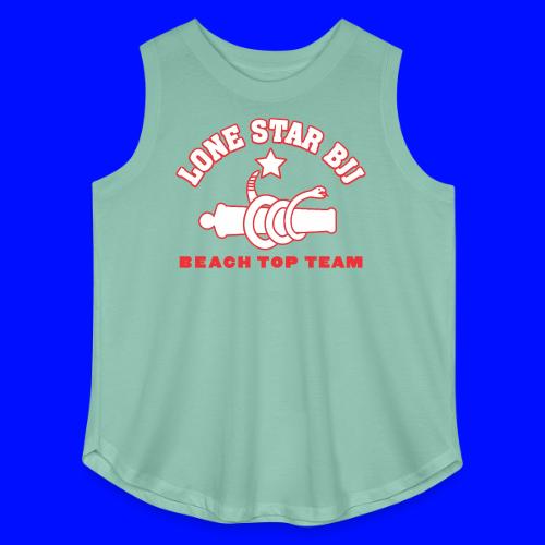 Beach Top Team - Lone Star BJJ - Red and White - Women's Curvy Relaxed Tank Top