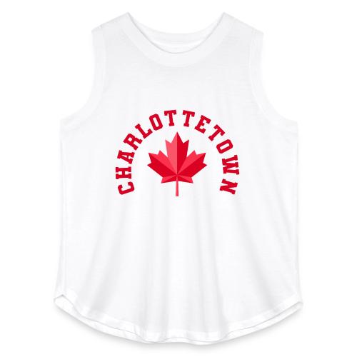 Charlottetown with maple leaf - Women's Curvy Relaxed Tank Top