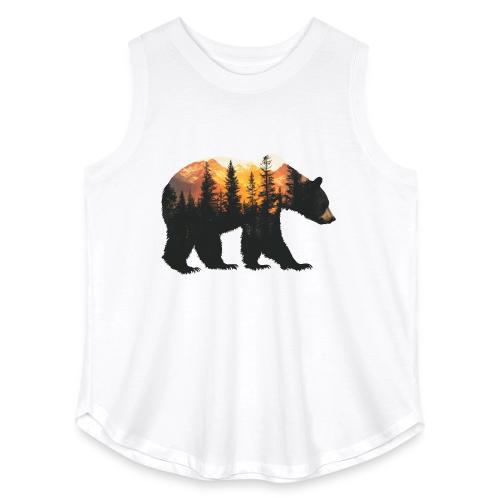 Bear: Sunset Guardian - Women's Curvy Relaxed Tank Top
