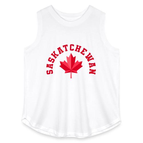 Saskatchewan with maple leaf - Women's Curvy Relaxed Tank Top