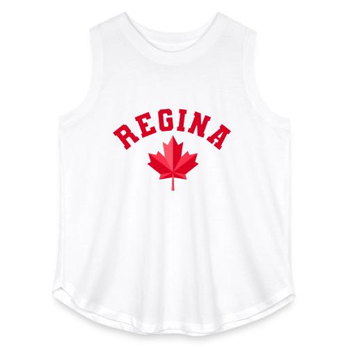Regina with maple leaf - Women's Curvy Relaxed Tank Top