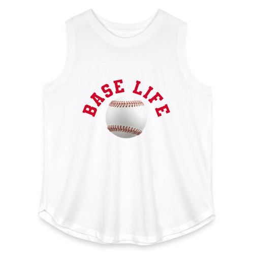 Baseball: Base Life Vibes - Women's Curvy Relaxed Tank Top