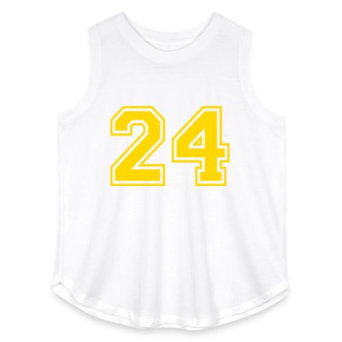 Number 24 in a classic athletic collegiate font - Women's Curvy Relaxed Tank Top