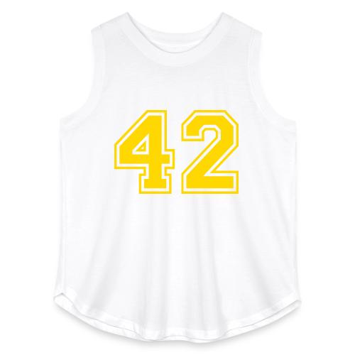 Number 42 in a classic athletic collegiate font - Women's Curvy Relaxed Tank Top