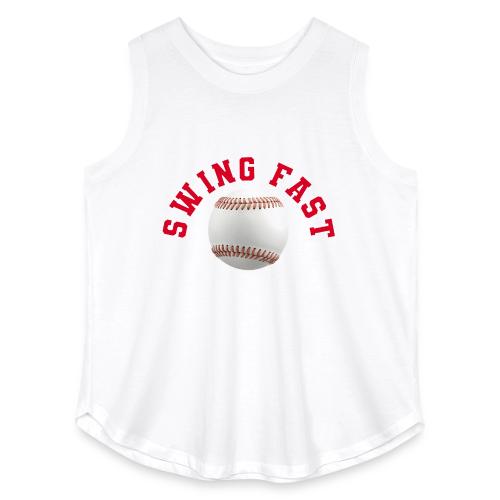 Baseball: Swing Fast Energy - Women's Curvy Relaxed Tank Top