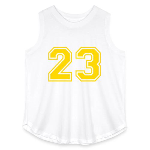 Number 23 in a classic athletic collegiate font - Women's Curvy Relaxed Tank Top