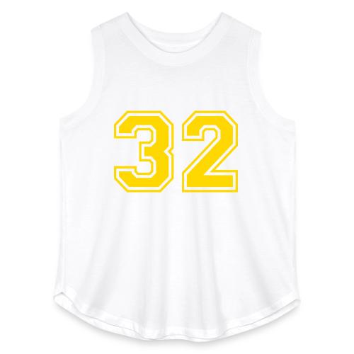 Number 32 in a classic athletic collegiate font - Women's Curvy Relaxed Tank Top