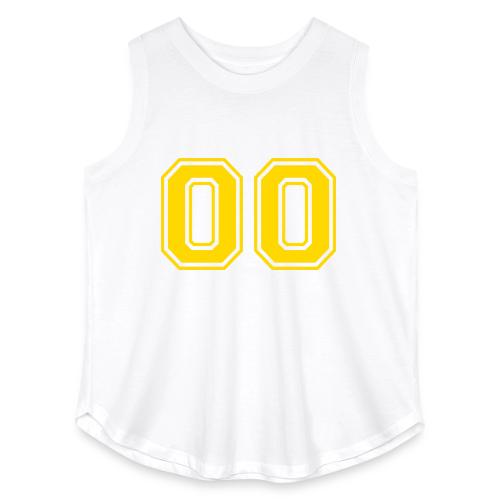 Number 00 in a classic athletic collegiate font - Women's Curvy Relaxed Tank Top
