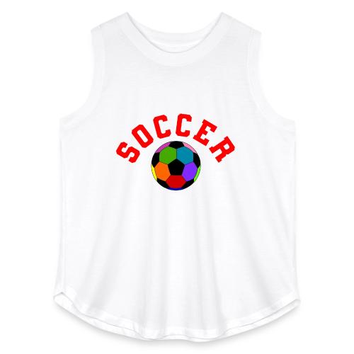 Soccer: Colorful Kick - Women's Curvy Relaxed Tank Top