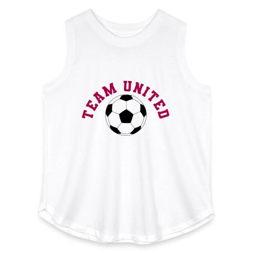 Team United Soccer Ball Sports Design - Women's Curvy Relaxed Tank Top