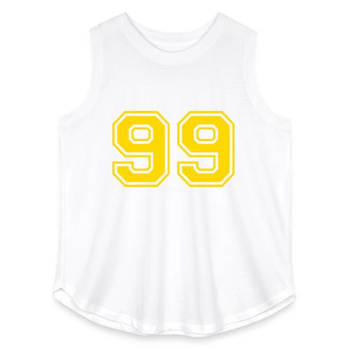 Number 99 in a classic athletic collegiate font - Women's Curvy Relaxed Tank Top