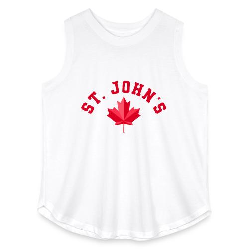 St. John's with maple leaf - Women's Curvy Relaxed Tank Top
