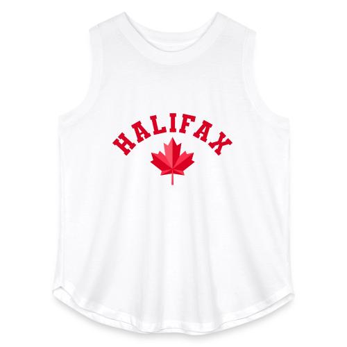 Halifax with maple leaf - Women's Curvy Relaxed Tank Top