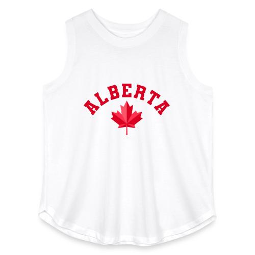 Alberta with maple leaf - Women's Curvy Relaxed Tank Top