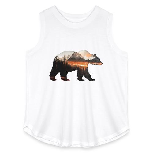 Canada Bear: fiery tones - Women's Curvy Relaxed Tank Top