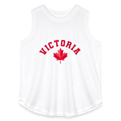 Victoria with maple leaf - Women's Curvy Relaxed Tank Top