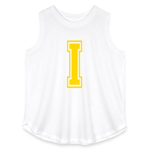 Letter I – Capital Athletic Alphabet Monogram - Women's Curvy Relaxed Tank Top