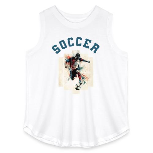 Soccer Vibes - Women's Curvy Relaxed Tank Top