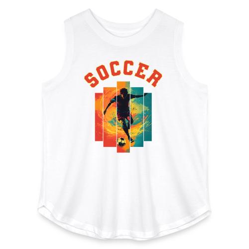 Soccer Heartbeat - Women's Curvy Relaxed Tank Top