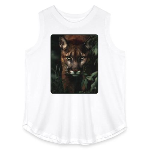 Cougar Jungle Predator Design - Women's Curvy Relaxed Tank Top