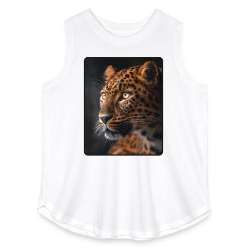 Amur Leopard Face Wildlife Design - Women's Curvy Relaxed Tank Top