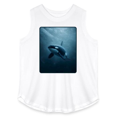 Orca Ocean Wildlife Design - Women's Curvy Relaxed Tank Top