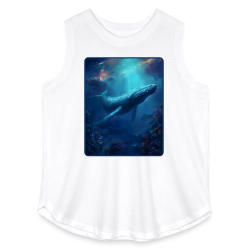 Humpback Whale Ocean Reef Design - Women's Curvy Relaxed Tank Top