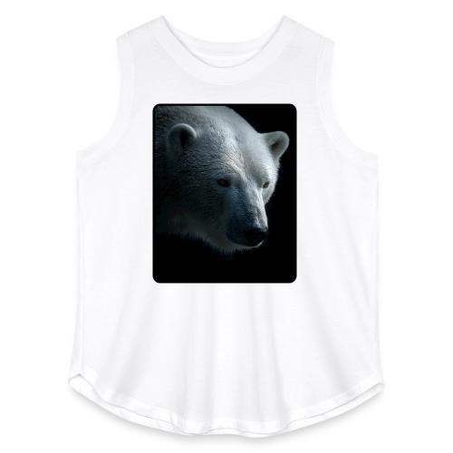 Polar Bear Close-Up Wildlife Design - Women's Curvy Relaxed Tank Top