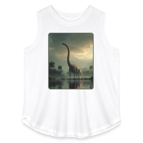 Brachiosaurus Misty Lake Design - Women's Curvy Relaxed Tank Top