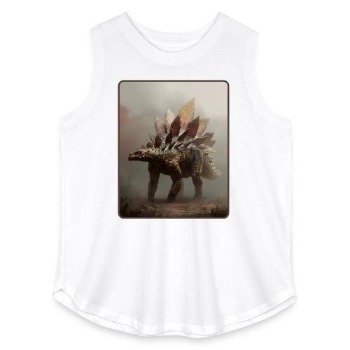 Stegosaurus Misty Forest Design - Women's Curvy Relaxed Tank Top