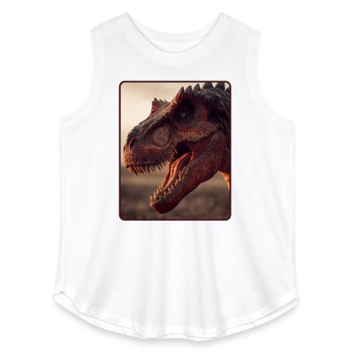 T Rex Roaring Close-Up Design - Women's Curvy Relaxed Tank Top