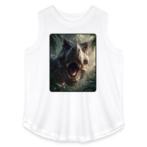 T Rex Jungle Roar Design - Women's Curvy Relaxed Tank Top
