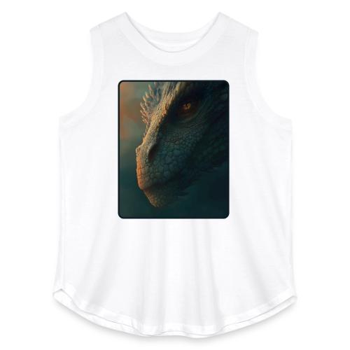 Golden Eye Dragon Close-Up Design - Women's Curvy Relaxed Tank Top