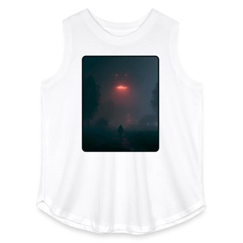 Mysterious UFO Encounter Design - Women's Curvy Relaxed Tank Top