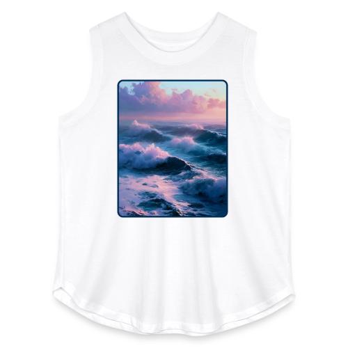 Dreamy Pastel Ocean Sunset Art - Women's Curvy Relaxed Tank Top