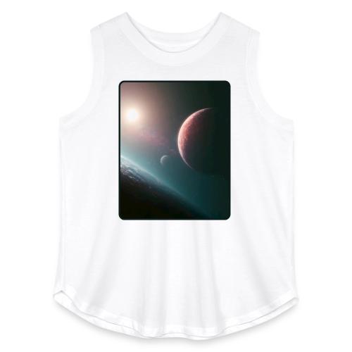 Deep Space Planet Horizon Art - Women's Curvy Relaxed Tank Top
