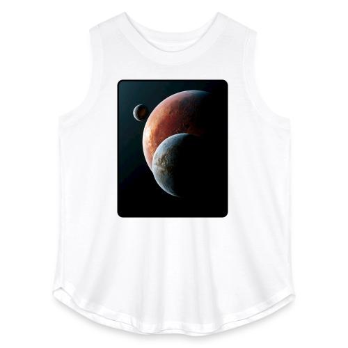 Three Planets Deep Space Design - Women's Curvy Relaxed Tank Top