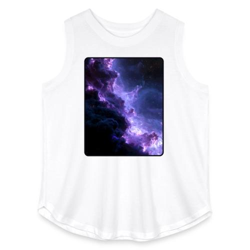 Purple Nebula Space Design - Women's Curvy Relaxed Tank Top