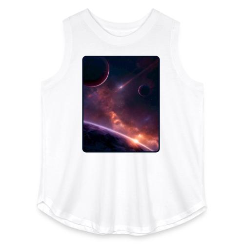 Cosmic Sunset Nebula Space Art - Women's Curvy Relaxed Tank Top