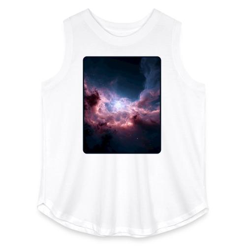 Radiant Cosmic Nebula Artwork - Women's Curvy Relaxed Tank Top