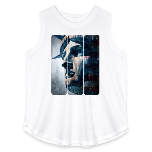 USA: Urban Liberty Triptych - Women's Curvy Relaxed Tank Top