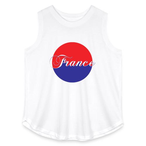 France Tricolore Circle - Women's Curvy Relaxed Tank Top